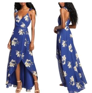 NWT Lulu's "All Mine" floral wrap high Low maxi dress - XL.      F46
